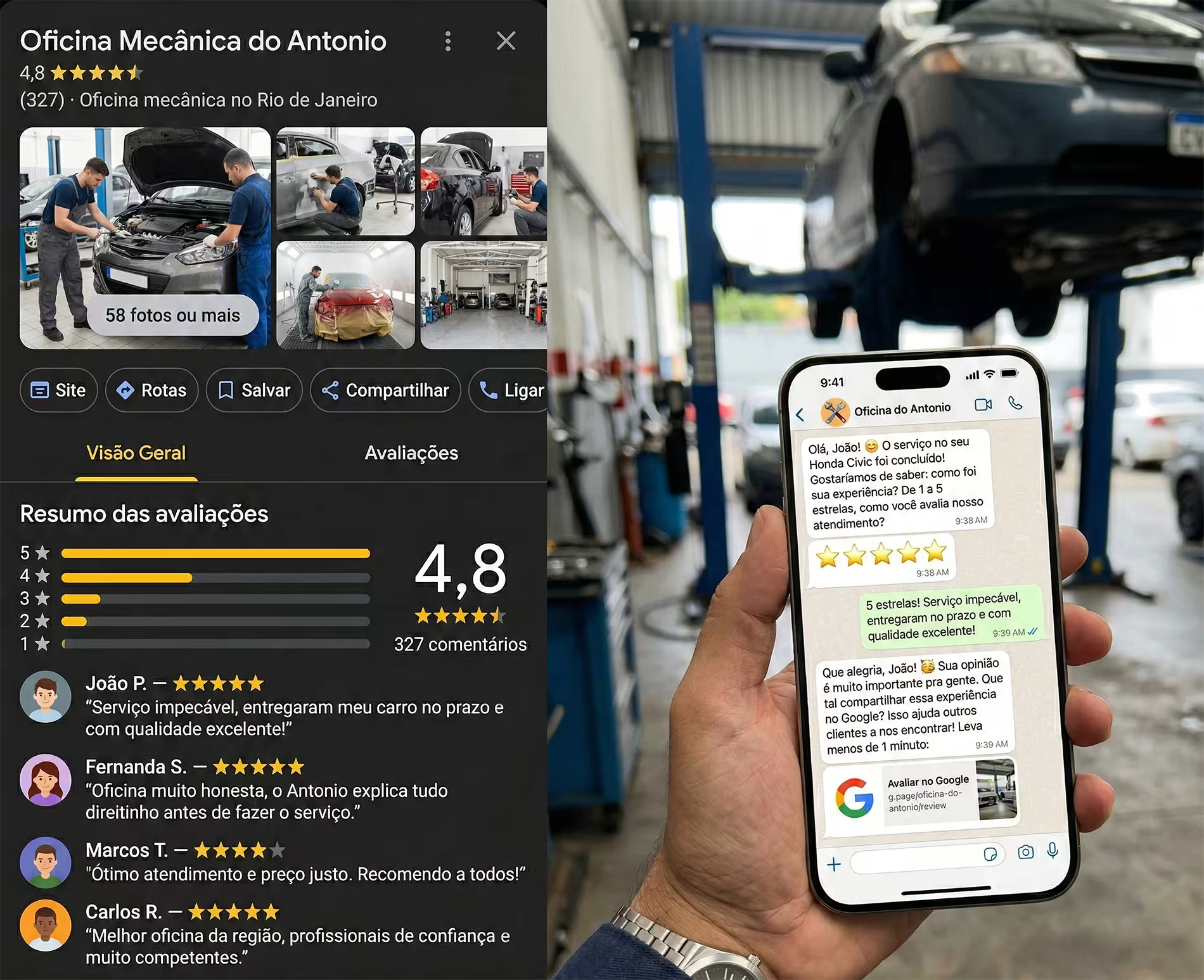 Avaliações no Google automatizadas pela IA